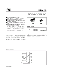 Datasheet HCF4025BEY производства STMicroelectronics